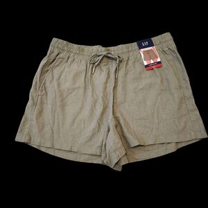 NWT GAP Linen Olive/Tan Shorts